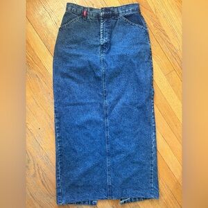 Vintage Cobra Denim Maxi Skirt